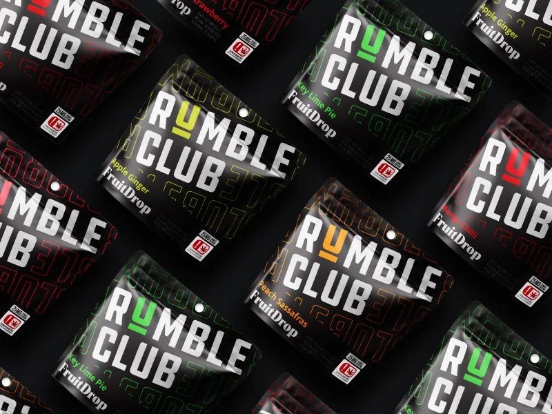 Rumble Club chew packs in five flavors