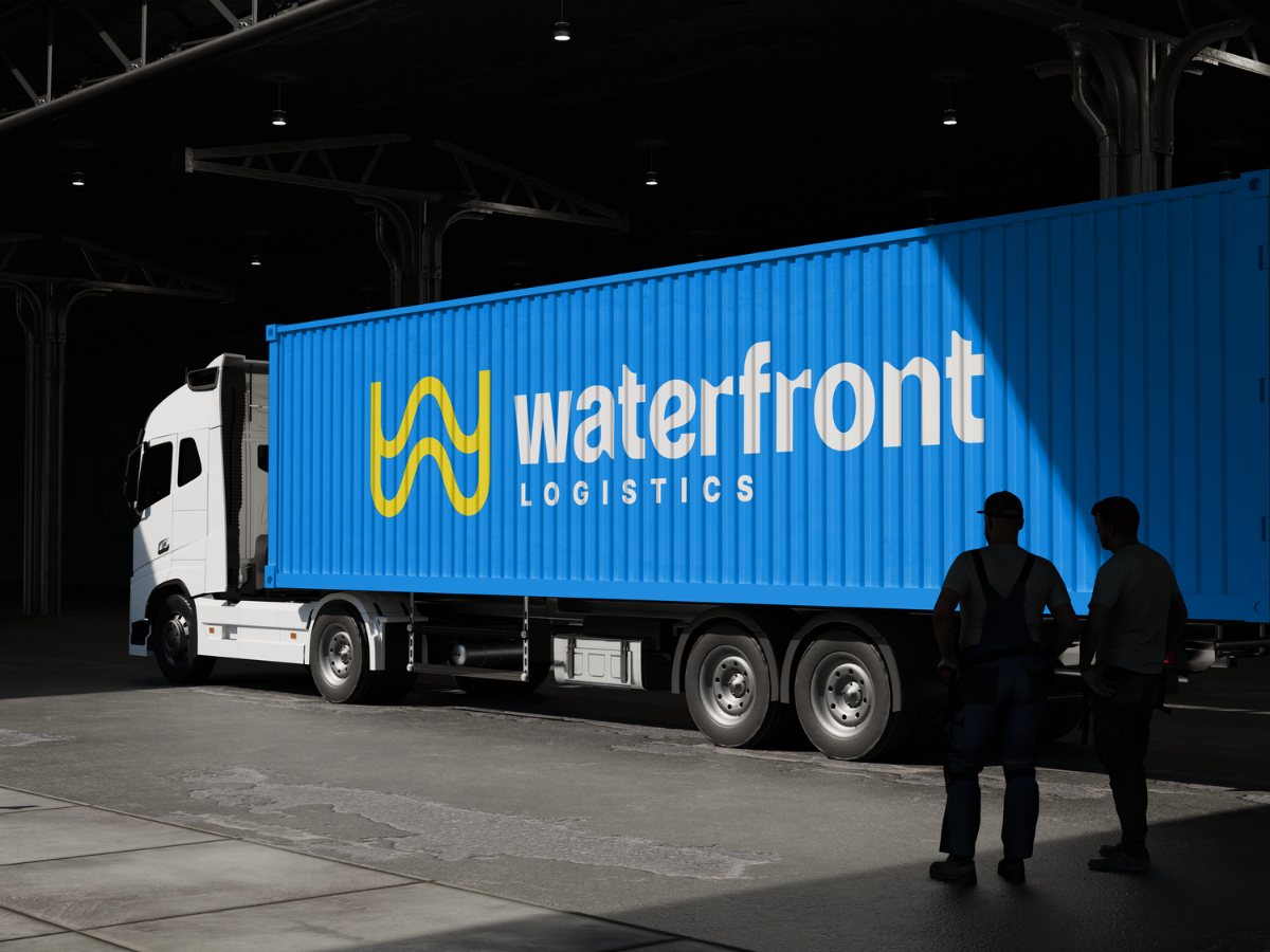 Waterfront Logistics trailer at a loading dock